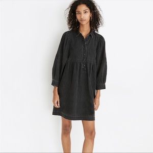 Madewell denim black babydoll dress